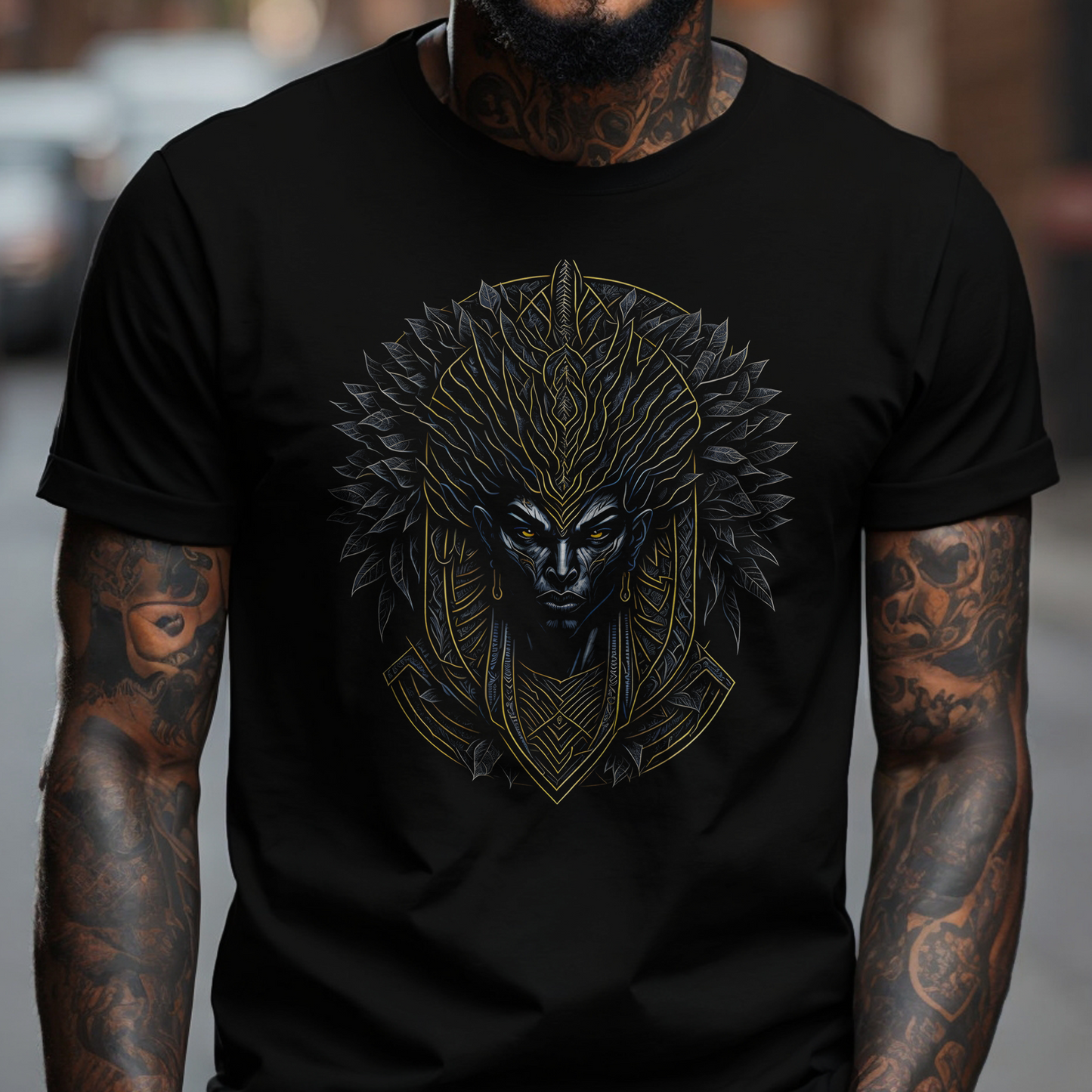 Gothic Afro-God T-shirt