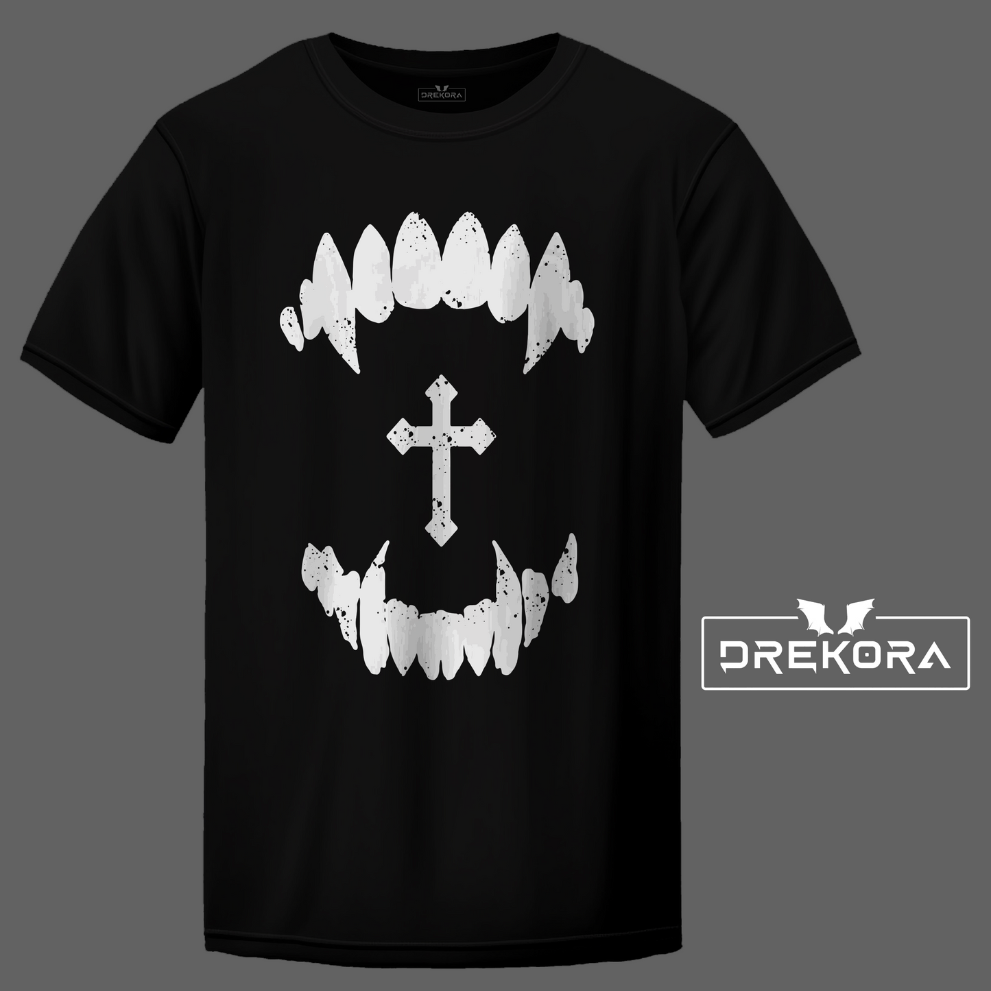 Vampire Teeth with Cross T-Shirt