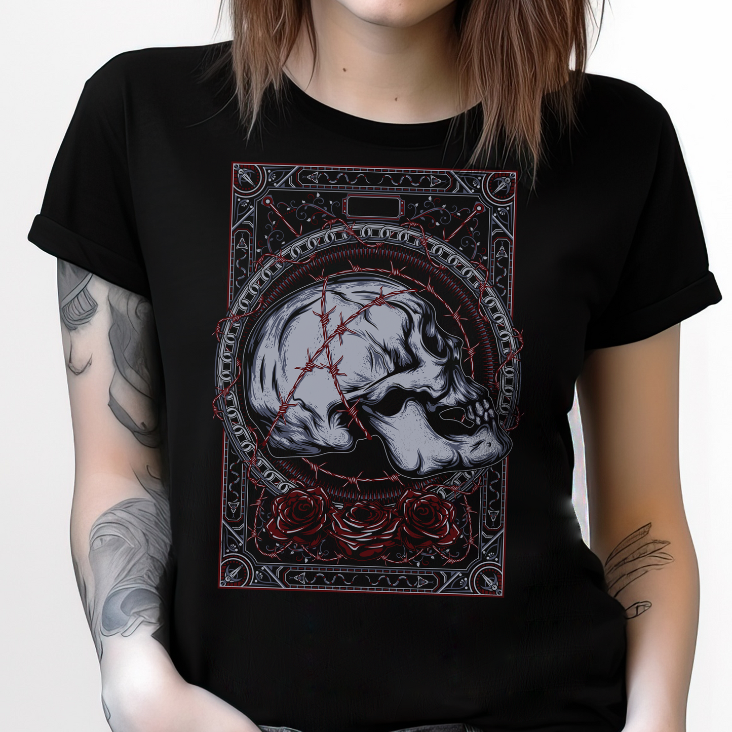 Entangled Skull Head T-shirt