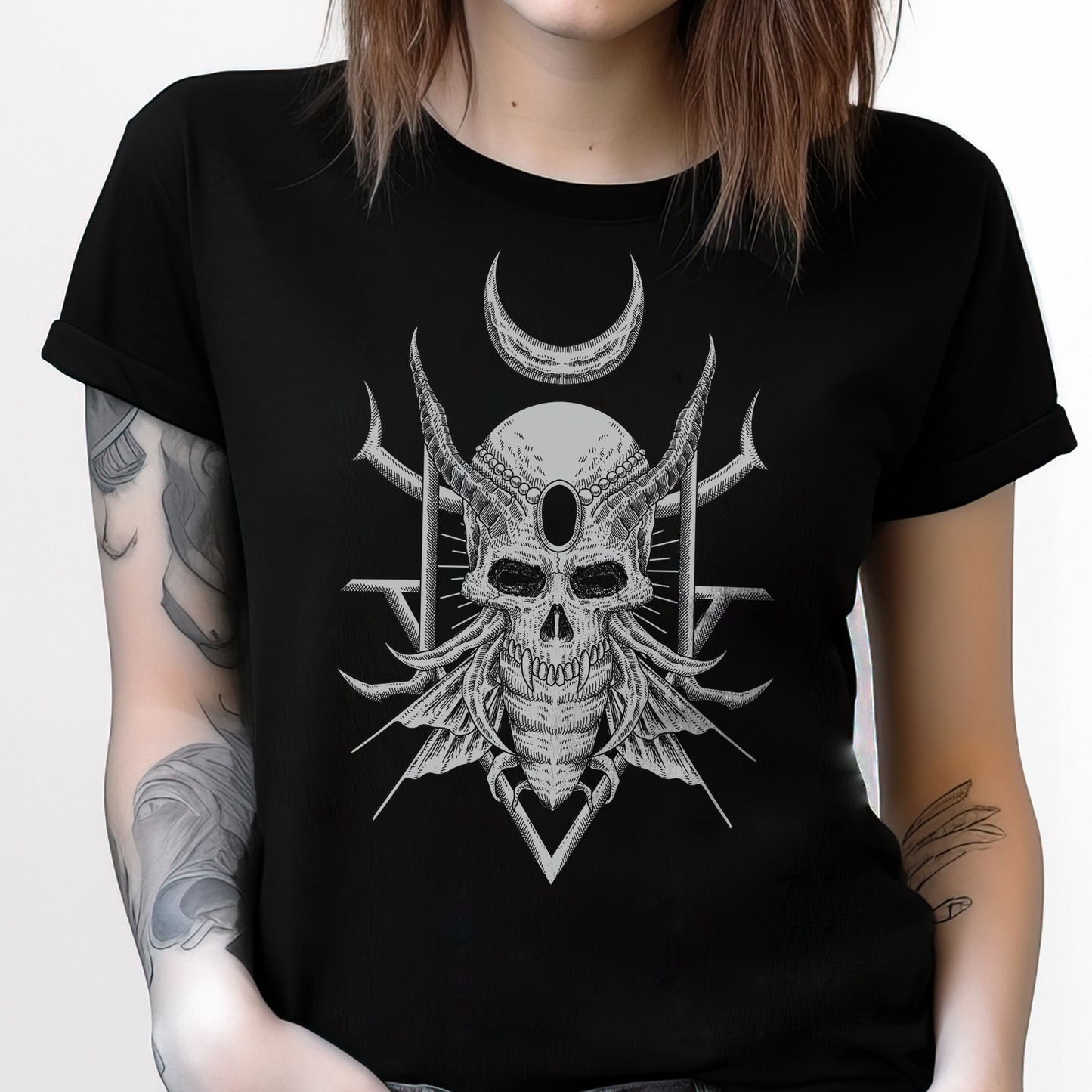 Head Skull with Cockroach T-shirt