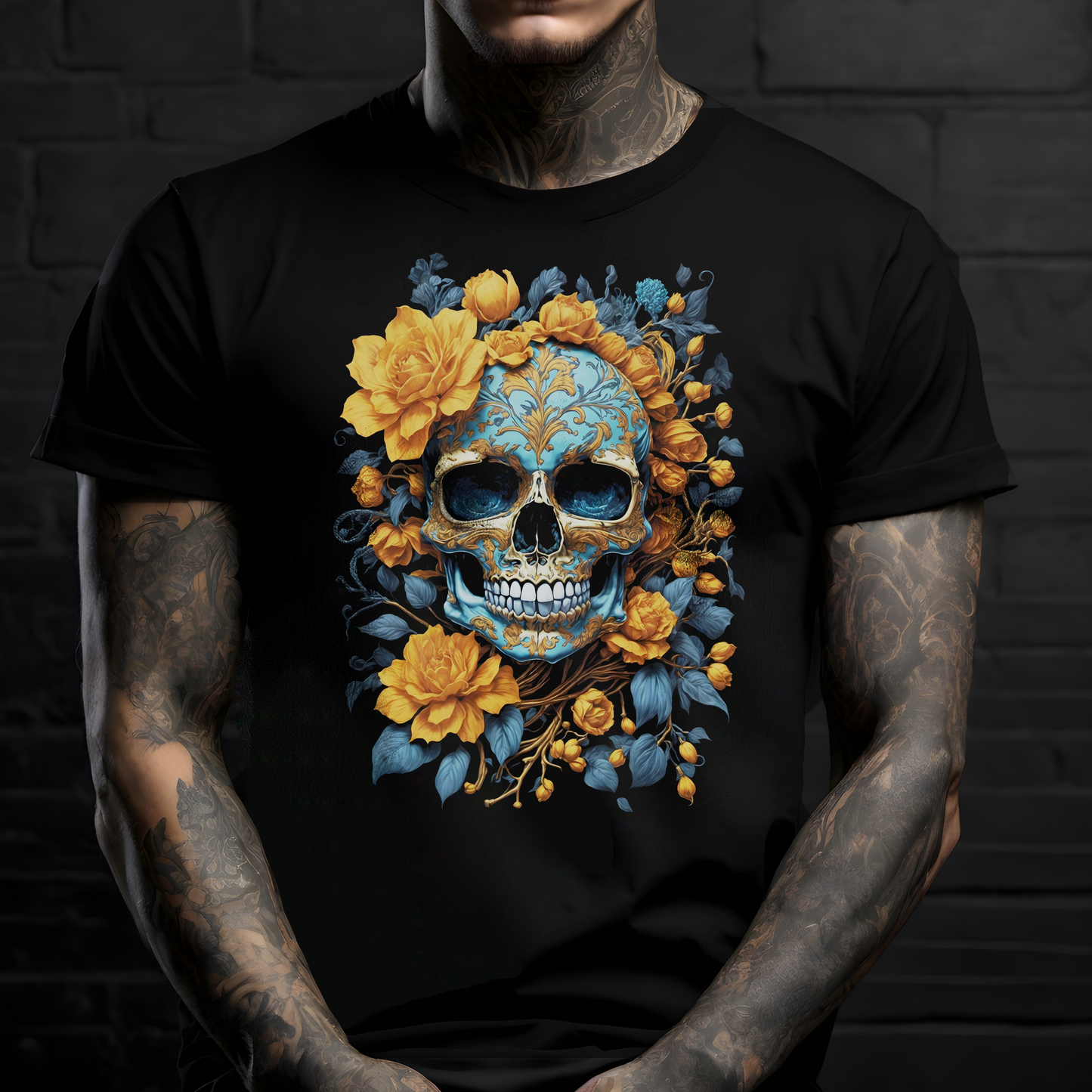 Floral Skull T-Shirt