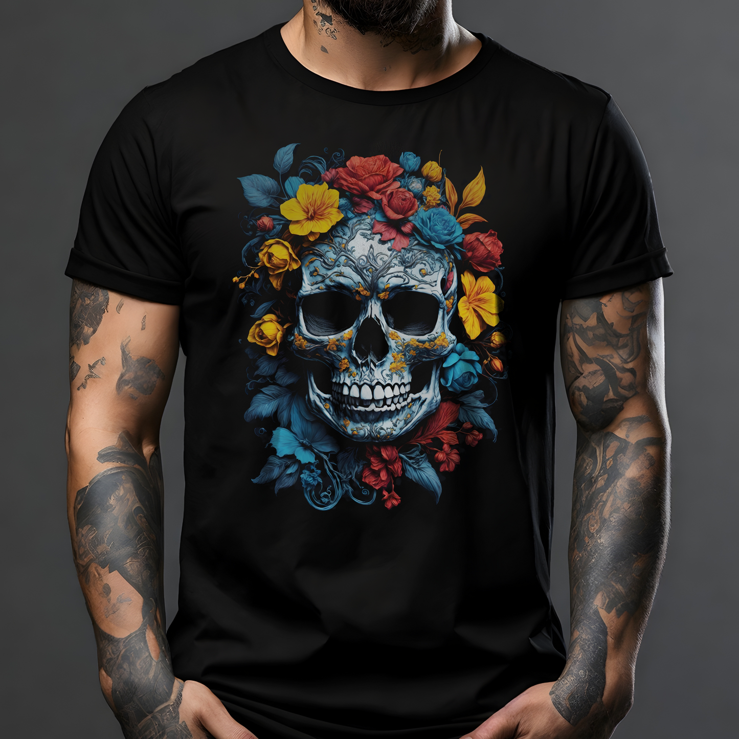 Floral Skull T-Shirt