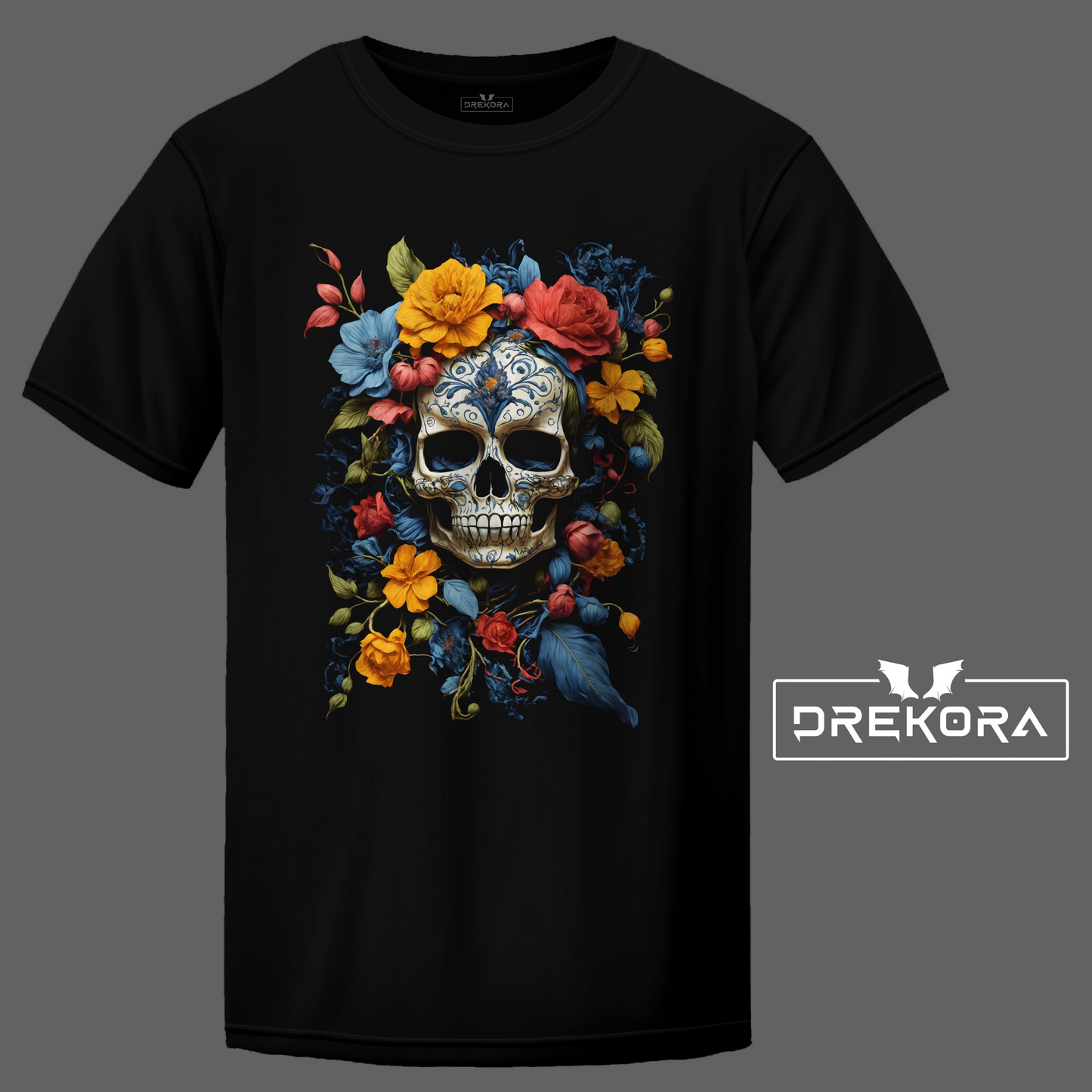 Floral Skull T-Shirt