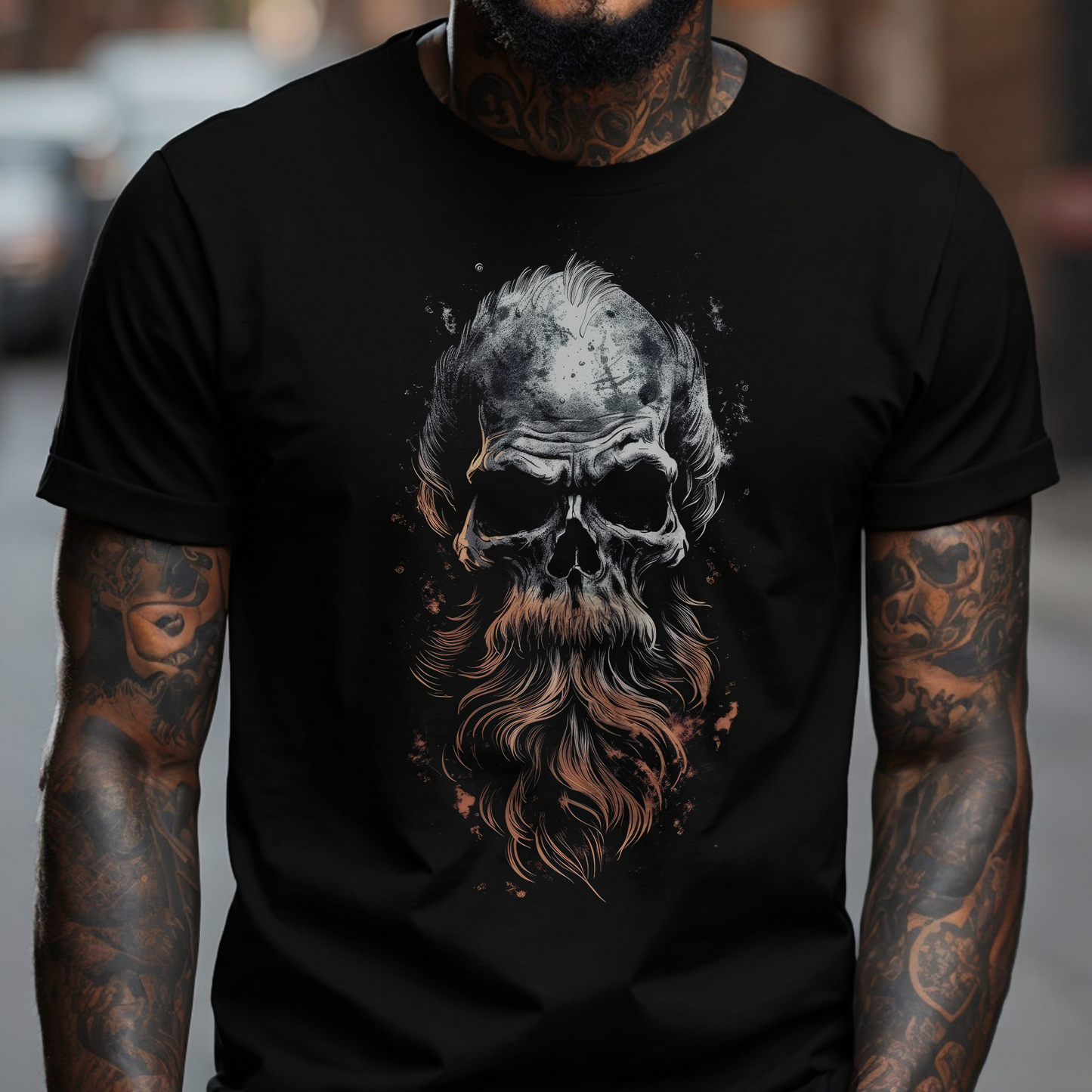 Skull Horror Illustration T-Shirt