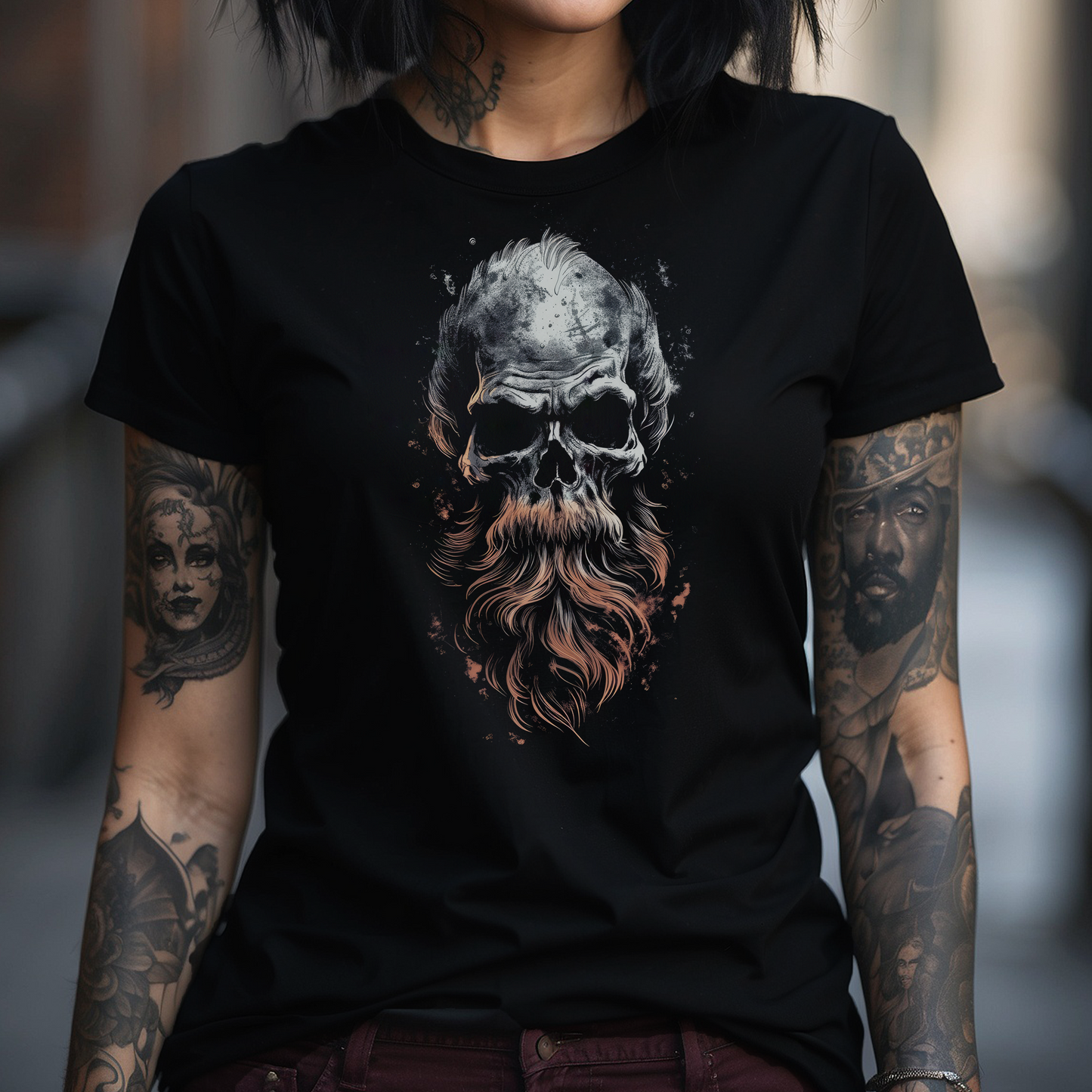 Skull Horror Illustration T-Shirt