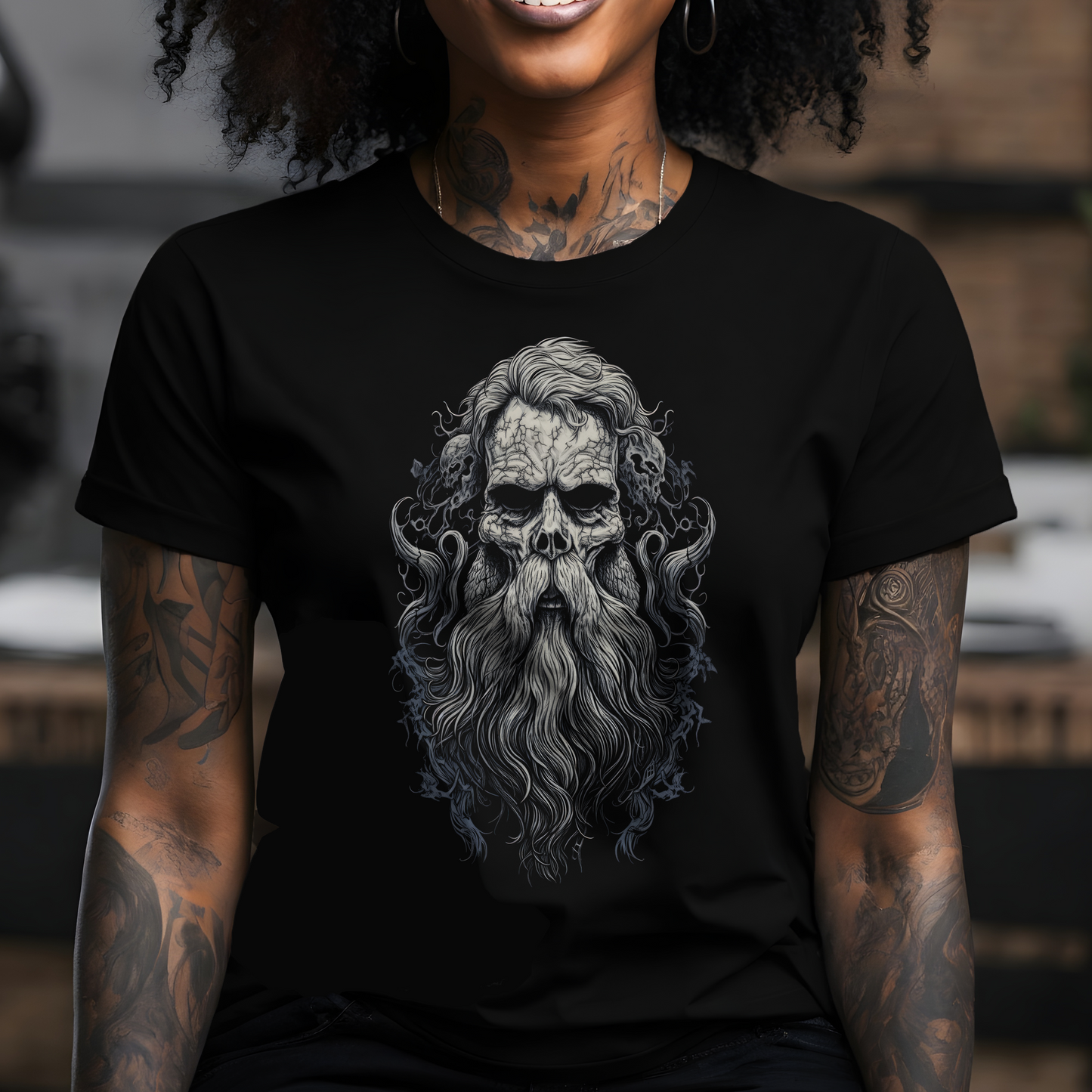 Skull Horror Illustration T-Shirt