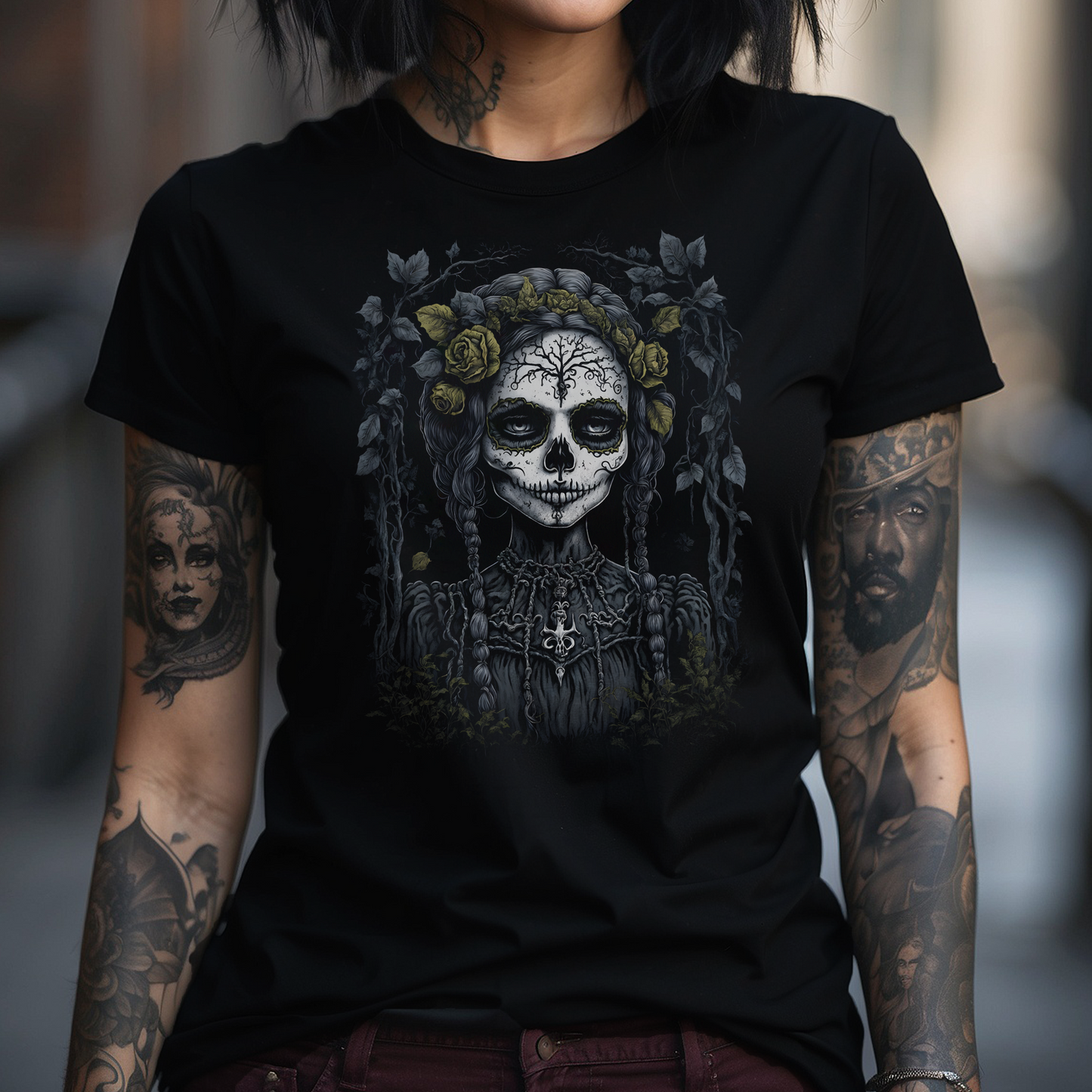 Dia de los Muertos Lady T-Shirt