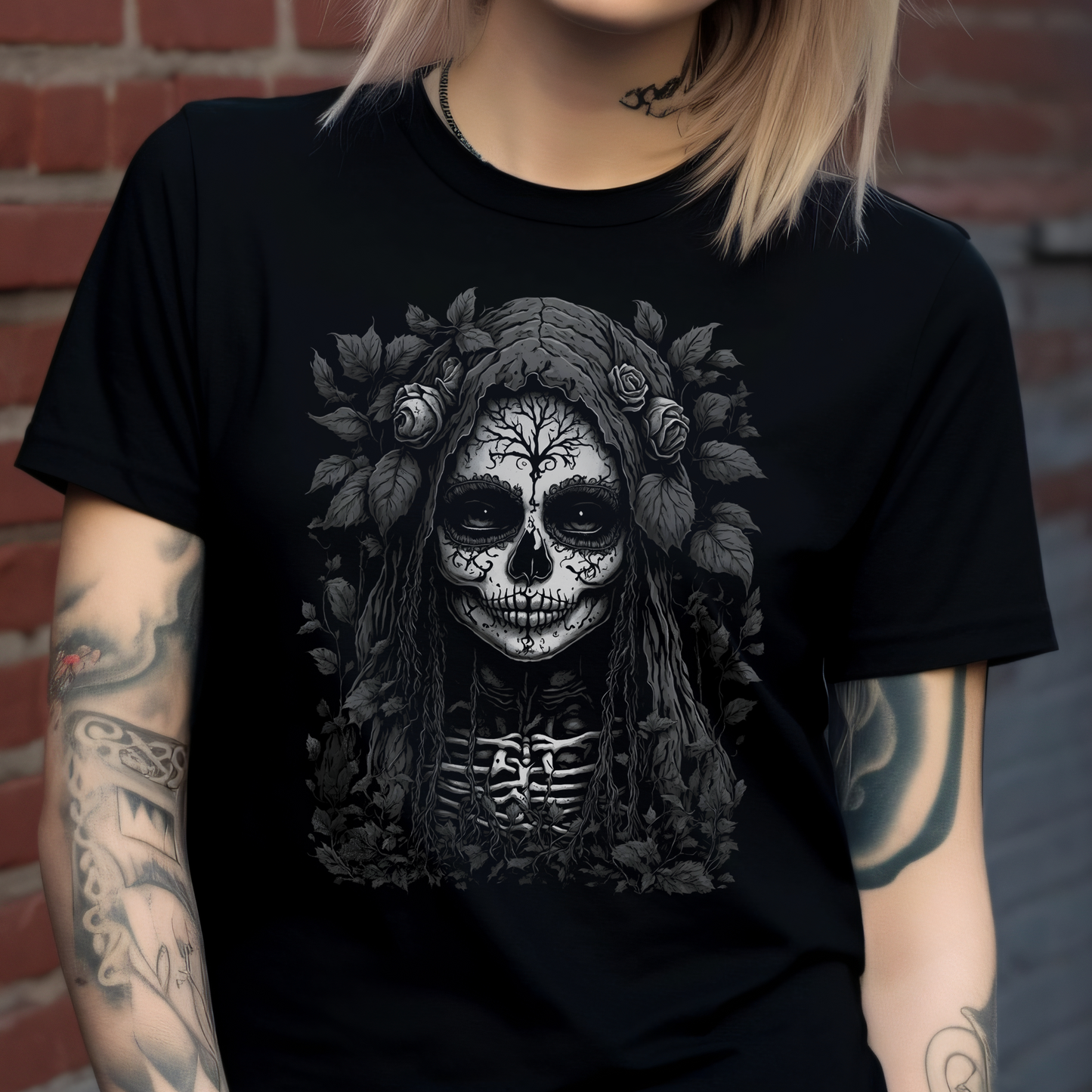 Dia de los Muertos Lady T-Shirt