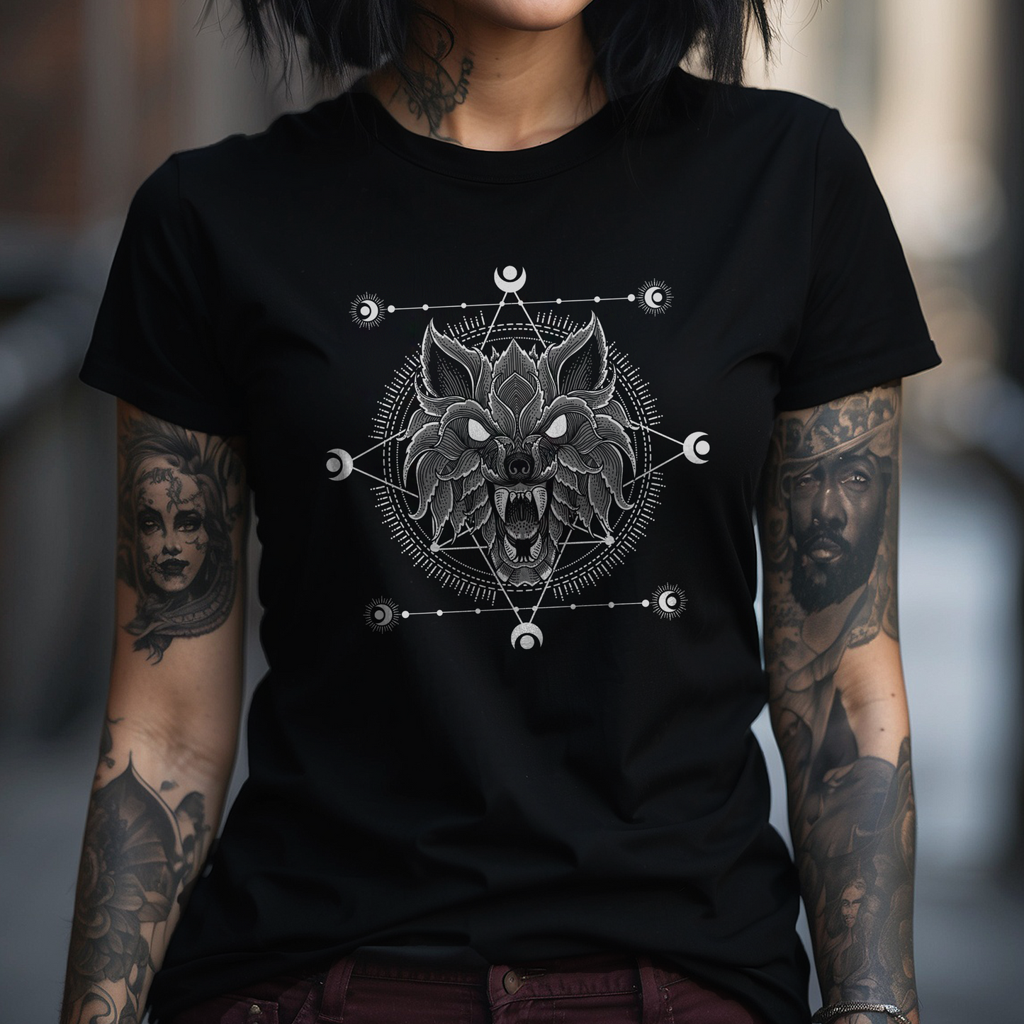 Wolf Sacred Geometry T-Shirt